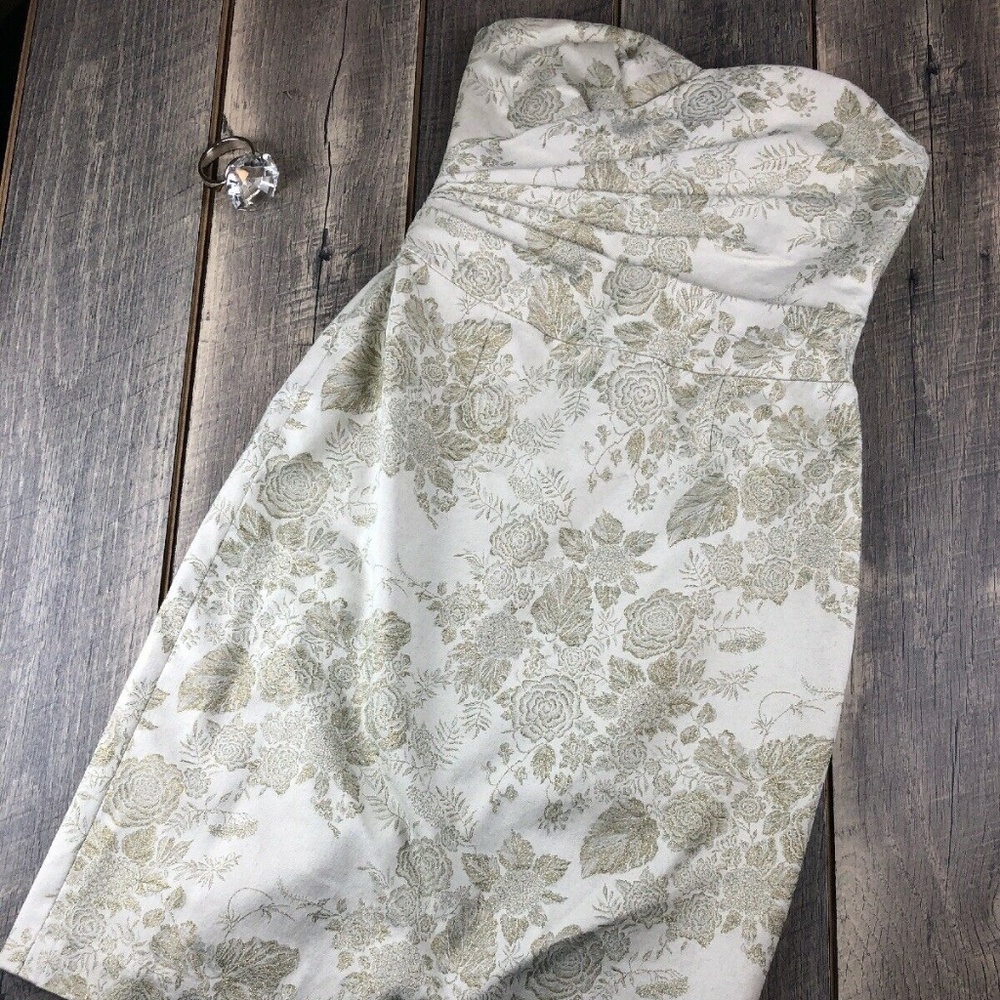 Kay Unger New York Metallic Brocade Retro Dress 4